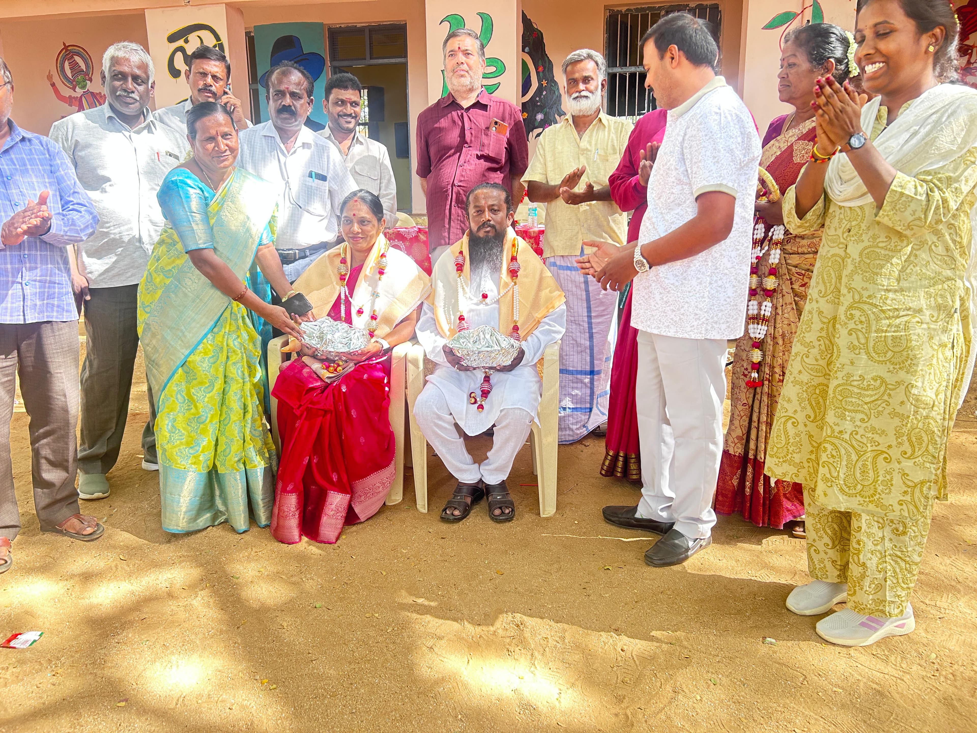 Community gathering with seated participants